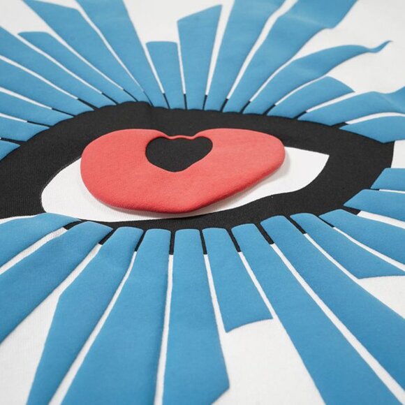 House of Errors White T Shirt With Blue Eye Logo - Picture 2 of 12